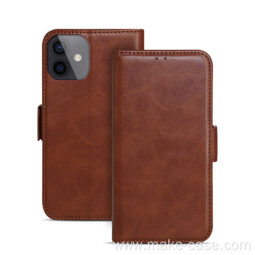 Flip Wallet Magnetic Genuine Leather Case